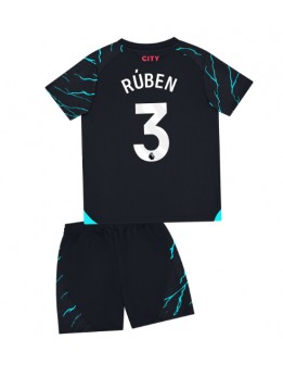 Manchester City Ruben Dias #3 Replika Tredje Kläder Barn 2023-24 Kortärmad (+ byxor)